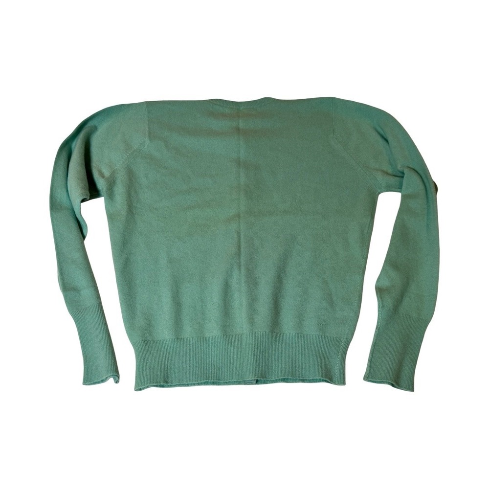 Gladstone of Hawick Vintage 100% Cashmere Cardigan Seafoam Green Scotland 38 - Picture 8 of 8